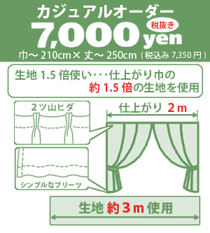 1窓7,000円（税込み7,350円）のデラックスオーダー