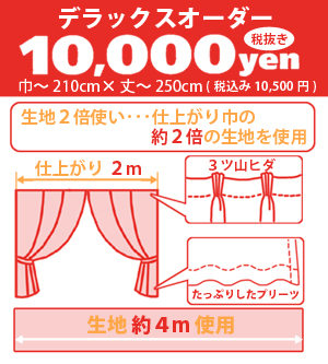 1窓10,000円（税込み10,500円）のデラックスオーダー