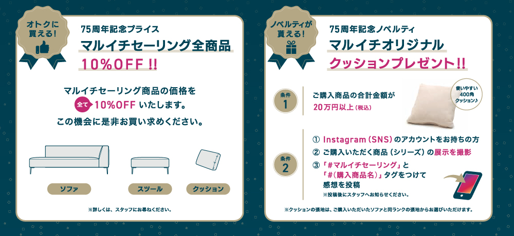【マルイチセーリング】75周年記念キャンペーン